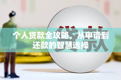 昭苏个人贷款全攻略，从申请到还款的智慧选择