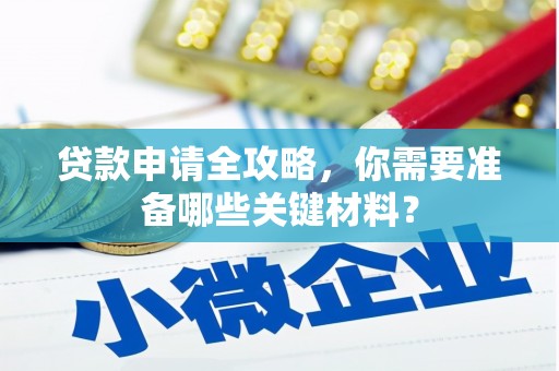 昭苏贷款申请全攻略，你需要准备哪些关键材料？