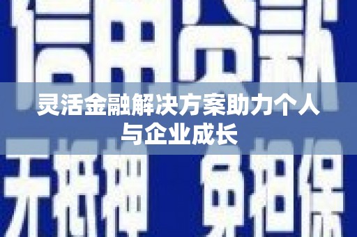 昭苏灵活金融解决方案助力个人与企业成长