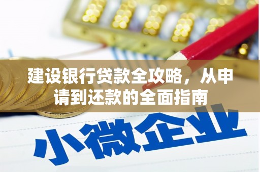 昭苏建设银行贷款全攻略，从申请到还款的全面指南
