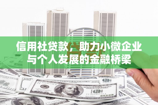 昭苏信用社贷款，助力小微企业与个人发展的金融桥梁