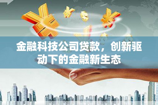 昭苏金融科技公司贷款，创新驱动下的金融新生态