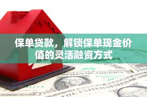 昭苏保单贷款，解锁保单现金价值的灵活融资方式