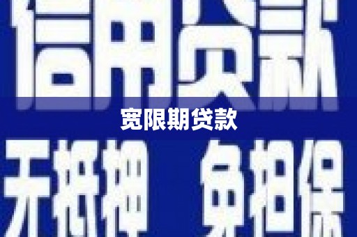 昭苏宽限期贷款