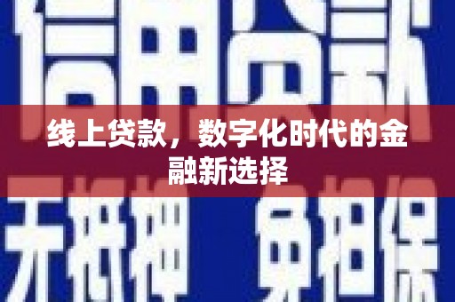 昭苏线上贷款，数字化时代的金融新选择