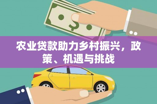 昭苏农业贷款助力乡村振兴，政策、机遇与挑战