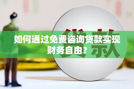 昭苏如何通过免费咨询贷款实现财务自由？