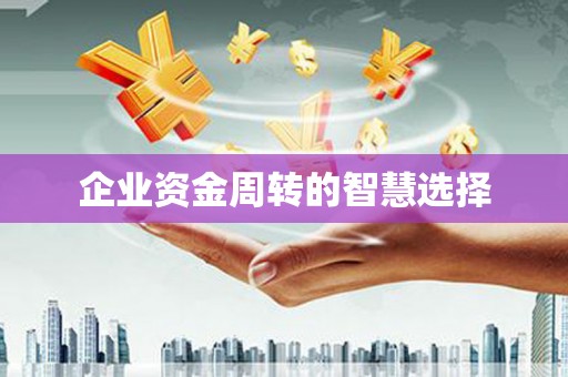 昭苏企业资金周转的智慧选择