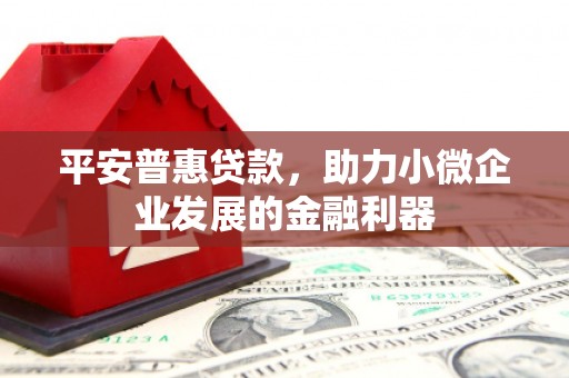 昭苏平安普惠贷款，助力小微企业发展的金融利器