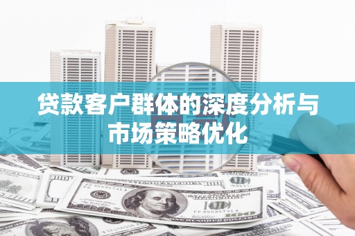 昭苏贷款客户群体的深度分析与市场策略优化
