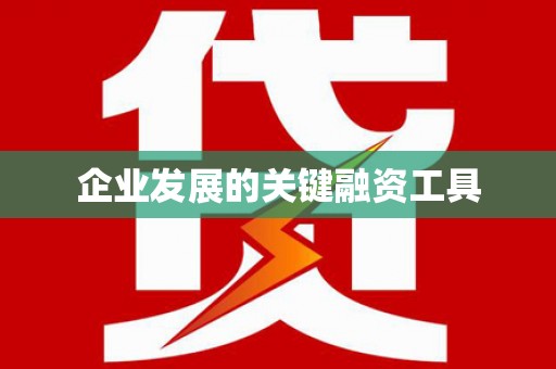 昭苏企业发展的关键融资工具