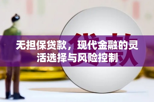 昭苏无担保贷款，现代金融的灵活选择与风险控制