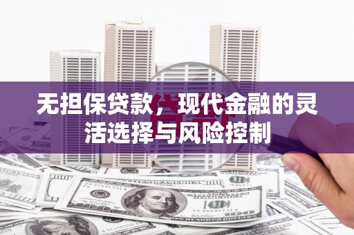 昭苏无担保贷款，现代金融的灵活选择与风险控制