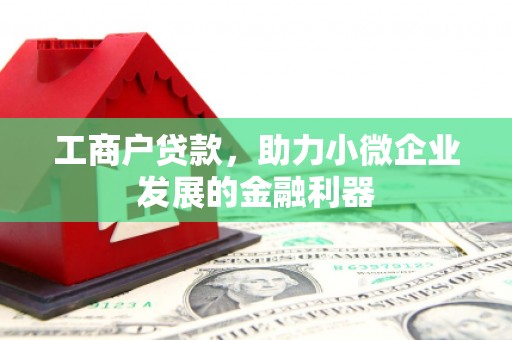 昭苏工商户贷款，助力小微企业发展的金融利器