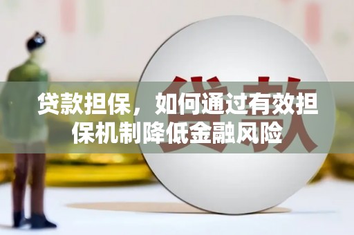 昭苏贷款担保，如何通过有效担保机制降低金融风险