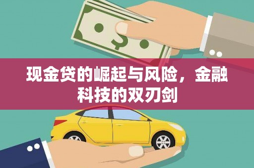 昭苏现金贷的崛起与风险，金融科技的双刃剑