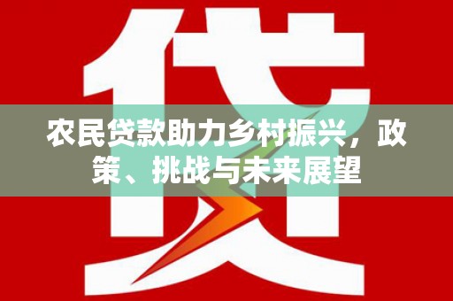 昭苏农民贷款助力乡村振兴，政策、挑战与未来展望