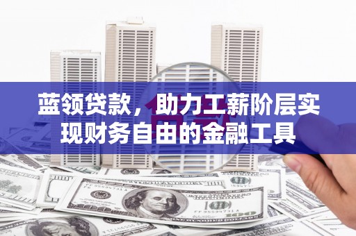 昭苏蓝领贷款，助力工薪阶层实现财务自由的金融工具