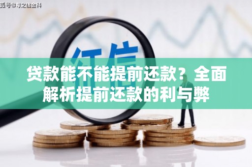 昭苏贷款能不能提前还款？全面解析提前还款的利与弊