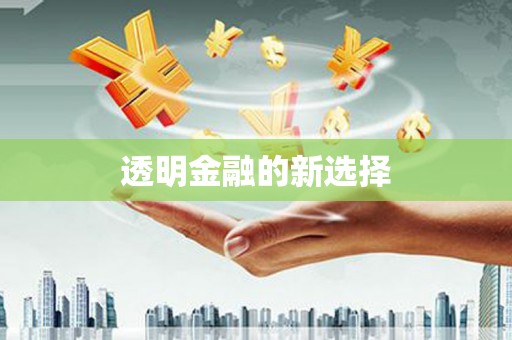 昭苏透明金融的新选择