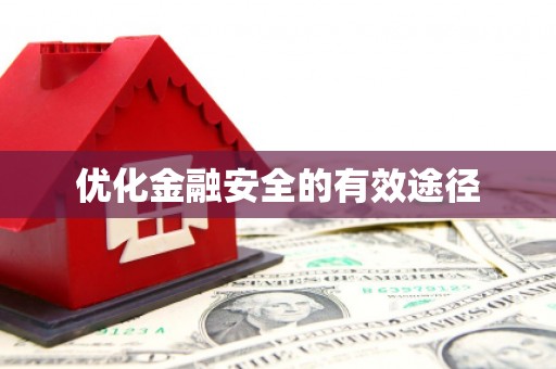 昭苏优化金融安全的有效途径